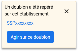 Bouton d'action sur les doublons