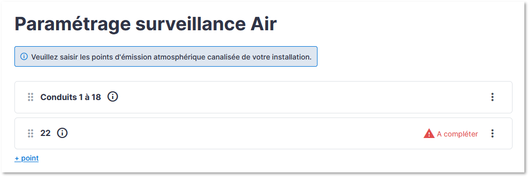 Liste des point de surveillance PFAS Air